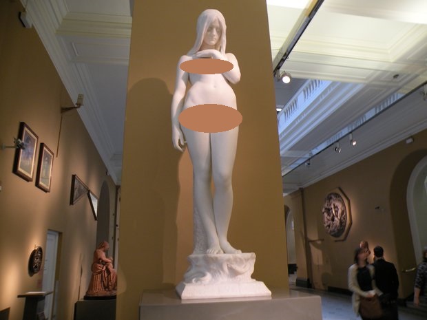  statue of young lady at the museum